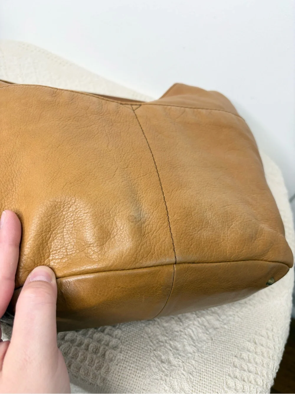 PROJECT American Leather Co Tan Carrie Hobo Shoulder Bag